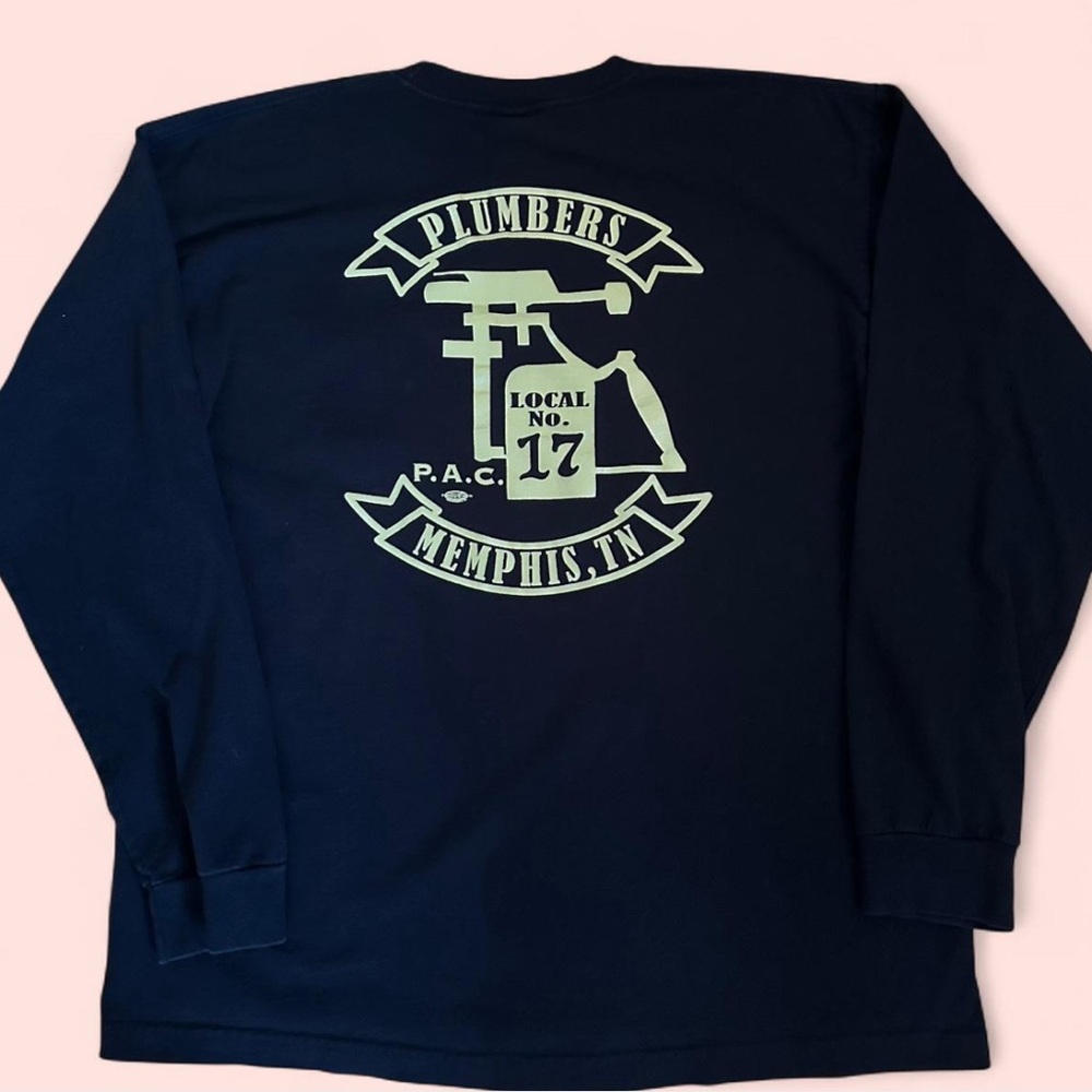 Bayside USA Memphis TN Plumber’s Union Long Sleeve Like Brand New